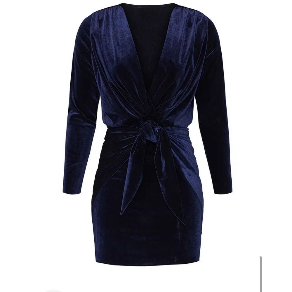 MISA Los Ángeles Velvet Ophelie Sheath Size 8 Dark Navy MSRP: $264